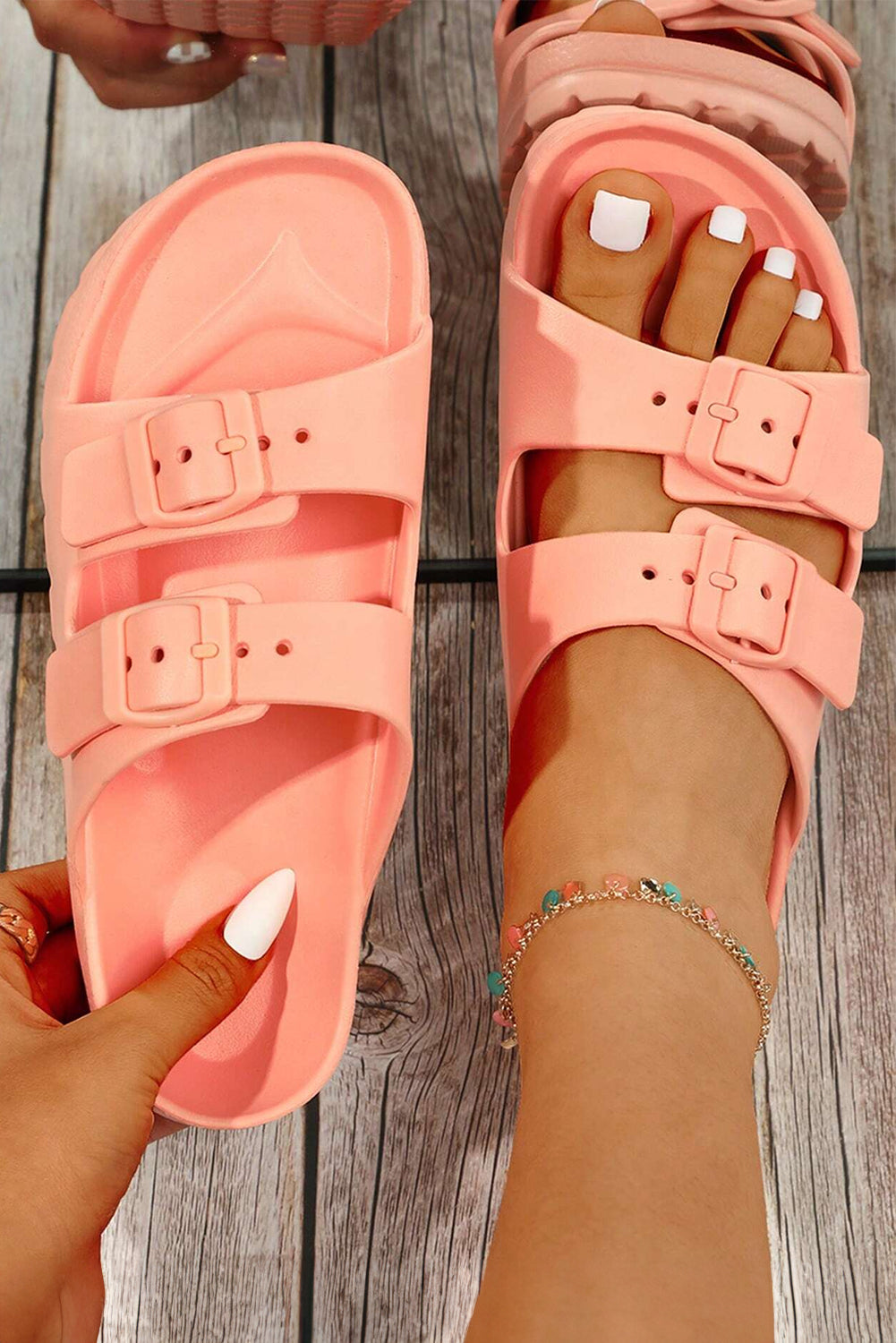 Double-buckle EVA Slippers