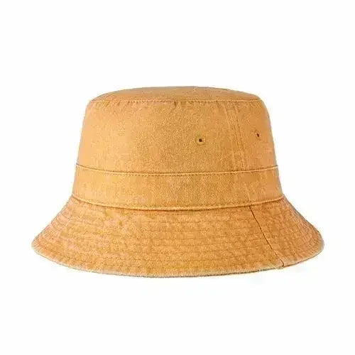Canvas Bucket Hat - Washed Cotton Moldable Brim - UPF Sun Protection