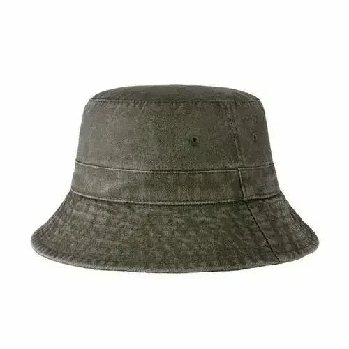 Canvas Bucket Hat - Washed Cotton Moldable Brim - UPF Sun Protection