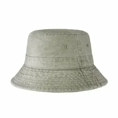 Canvas Bucket Hat - Washed Cotton Moldable Brim - UPF Sun Protection