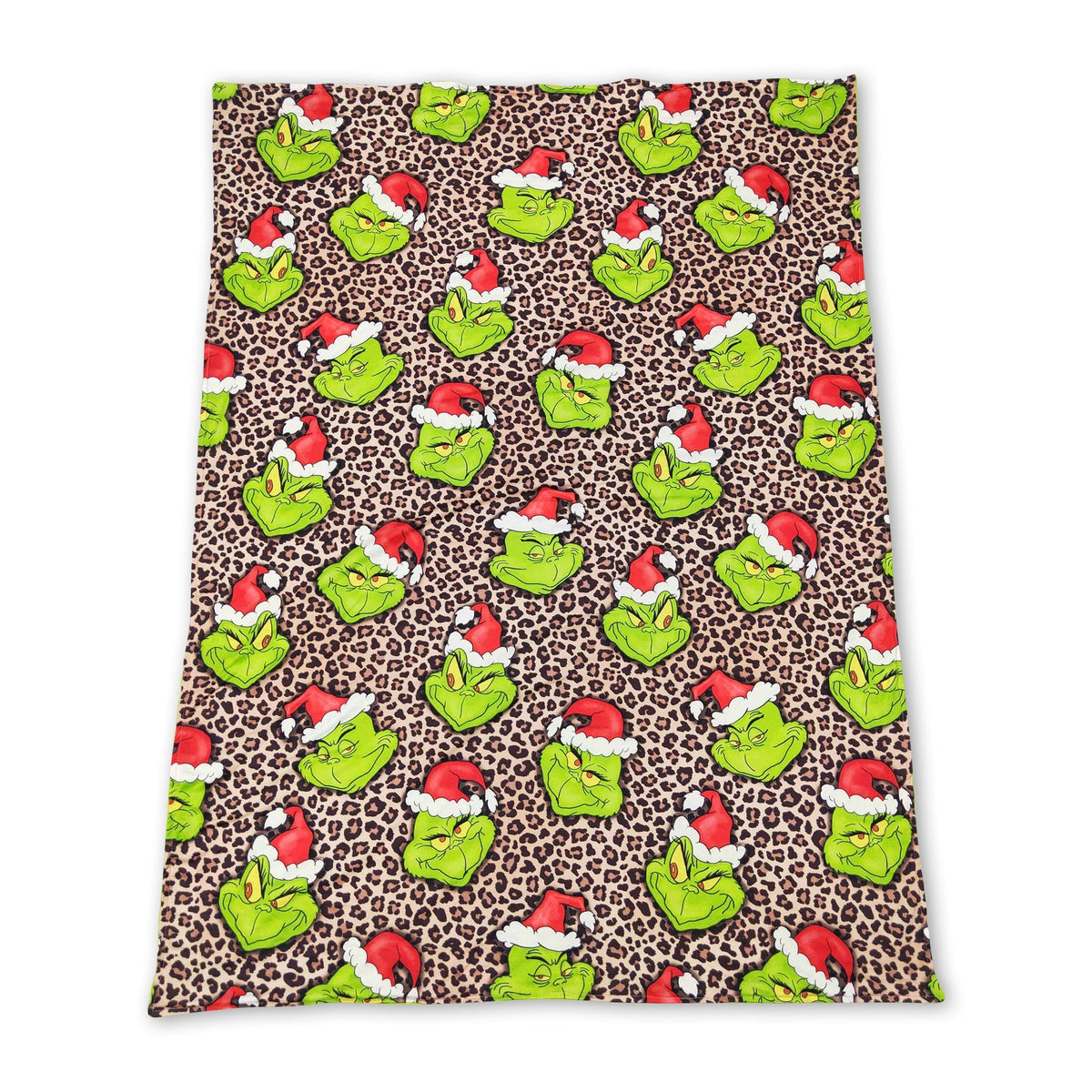 Leopard green face baby kids Christmas blankets