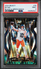 Graded 2024 Panini Select Bo Nix #30 Black & Green Shock Rookie RC Football Card PSA 9 Mint