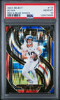 Graded 2024 Panini Select Bo Nix #117 Red & Blue Shock Rookie RC Football Card PSA 10 Gem Mint