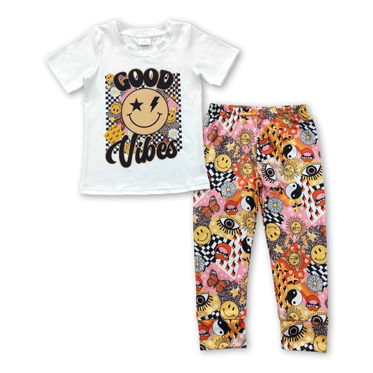 Good vibes smile sun kids boy clothing set