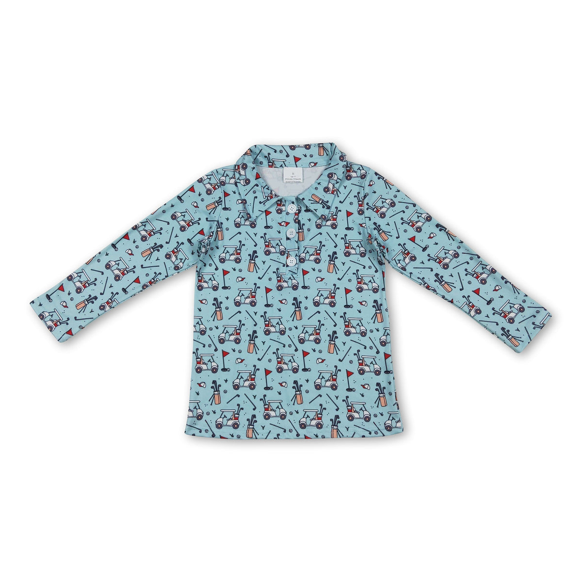 Long sleeves golf kids boys polo shirt