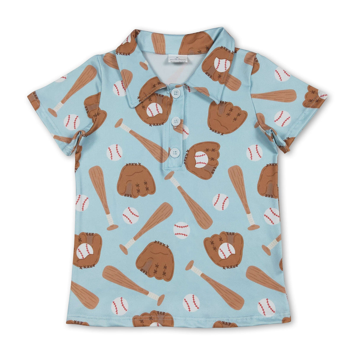 Short sleeves baseball kids boys polo shirt
