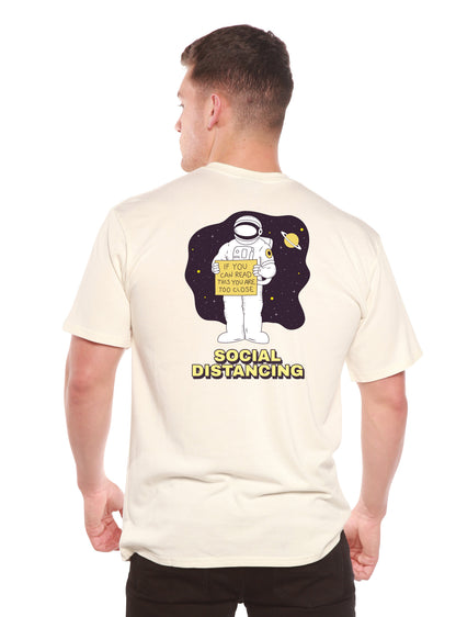 Social Distancing Men's Bamboo Short Sleeve Printed T-Shirt
