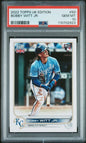 Graded 2022 Topps UK Edition Bobby Witt Jr. #50 Rookie RC Baseball Card PSA 10 Gem Mint