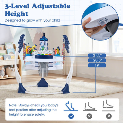 Baby Activity Center Baby Jumper and Bouncer with 6 Interactive Toys Lights and Music