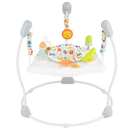 Baby Jump and Play Activity Center with Rotatable Seat and Interactive Toys