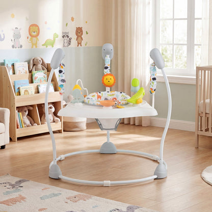 Baby Jump and Play Activity Center with Rotatable Seat and Interactive Toys