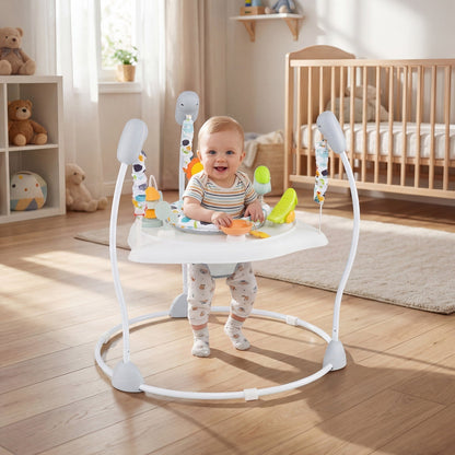 Baby Jump and Play Activity Center with Rotatable Seat and Interactive Toys