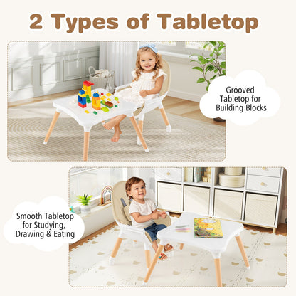5-in-1 Baby Wooden Convertible High Chair