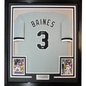 Framed Autographed/Signed Harold Baines 35x39 Chicago Grey Baseball Jersey Beckett BAS COA