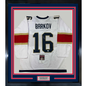 Framed Autographed/Signed Aleksander Barkov 35x39 Florida White Hockey Jersey JSA COA