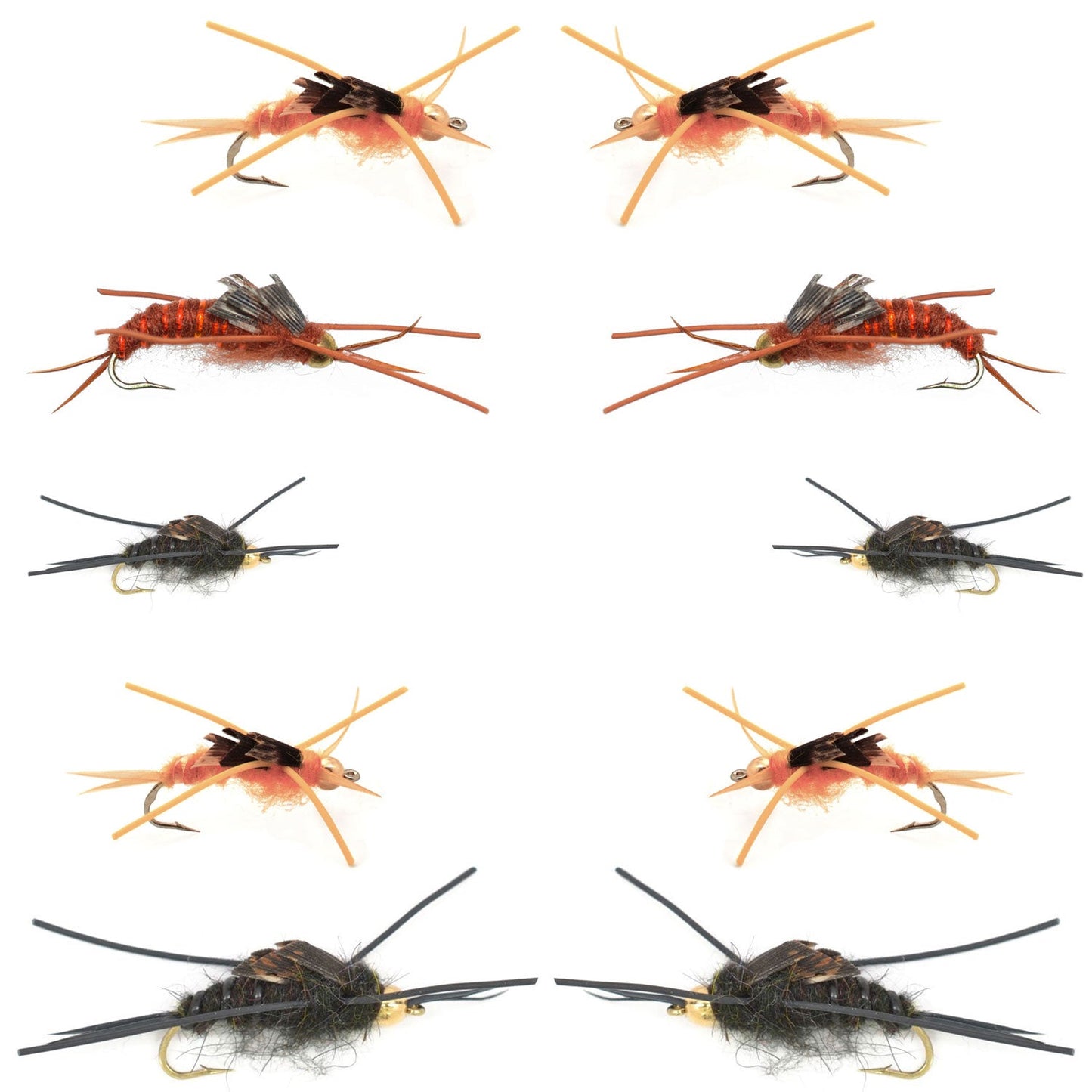 Basics Collection - Kaufmanns Stonefly Assortment - 10 Flies Sizes 4-12