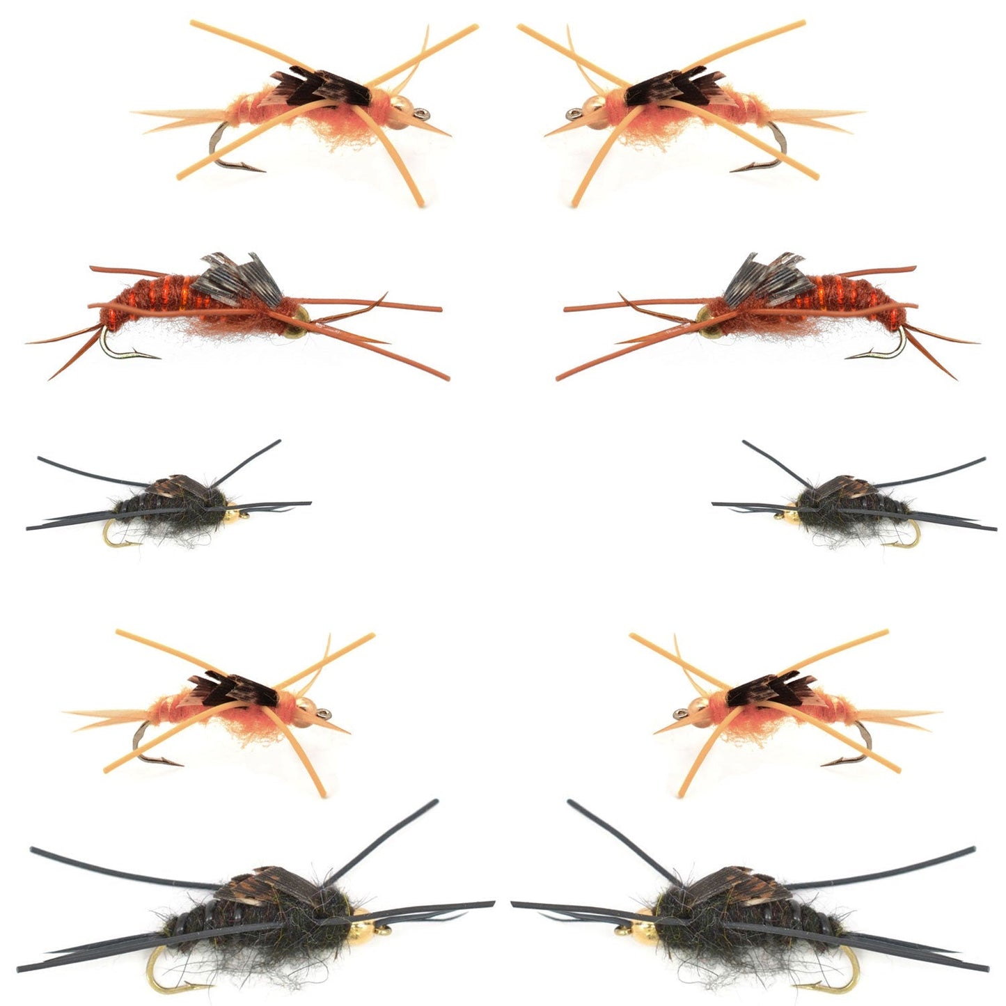 Basics Collection - Kaufmann's Tungsten Stonefly Nymphs 10 Flies  #4-12