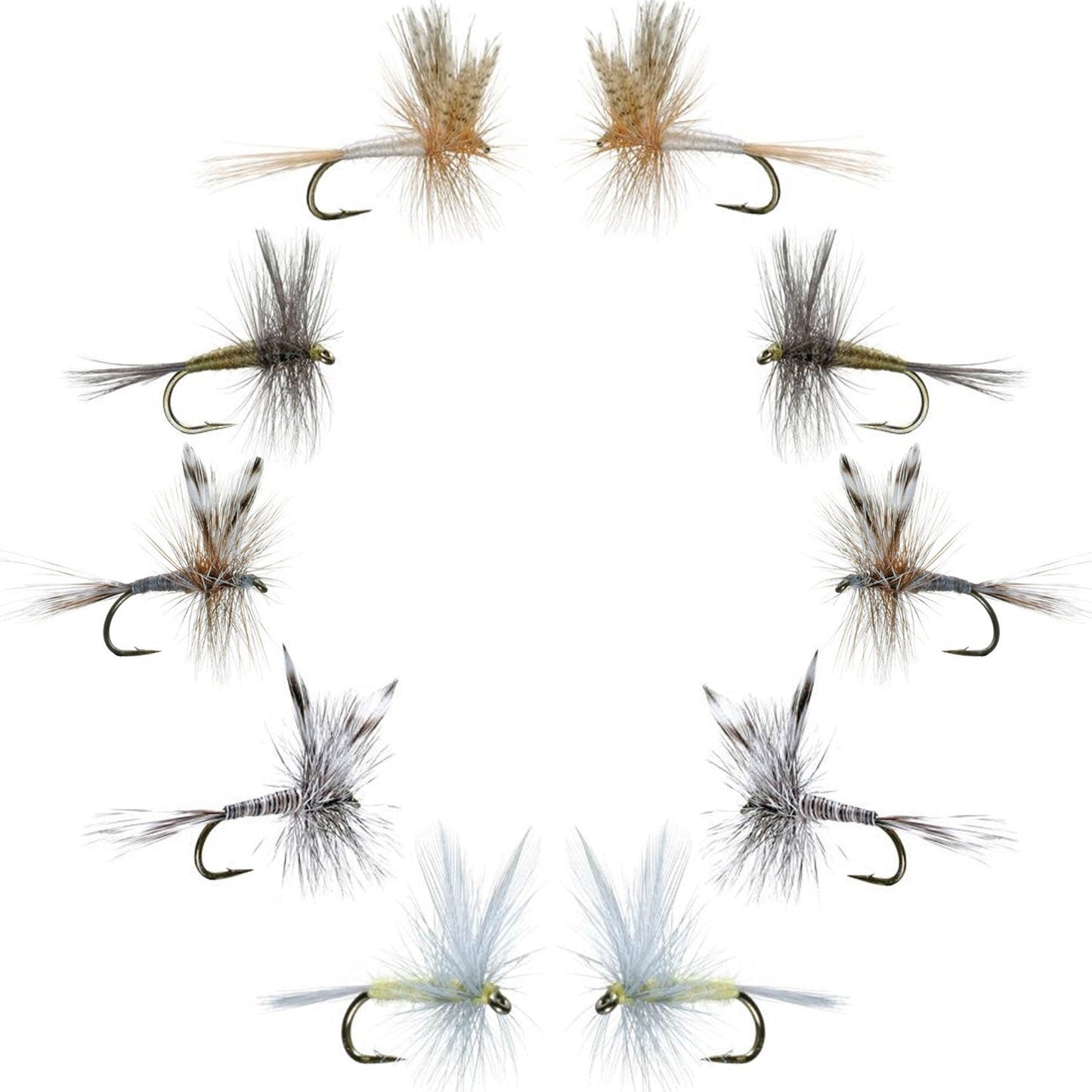 Basics Collection - Classic Dry Fly Assortment - 10 Flies - Sizes 12-16