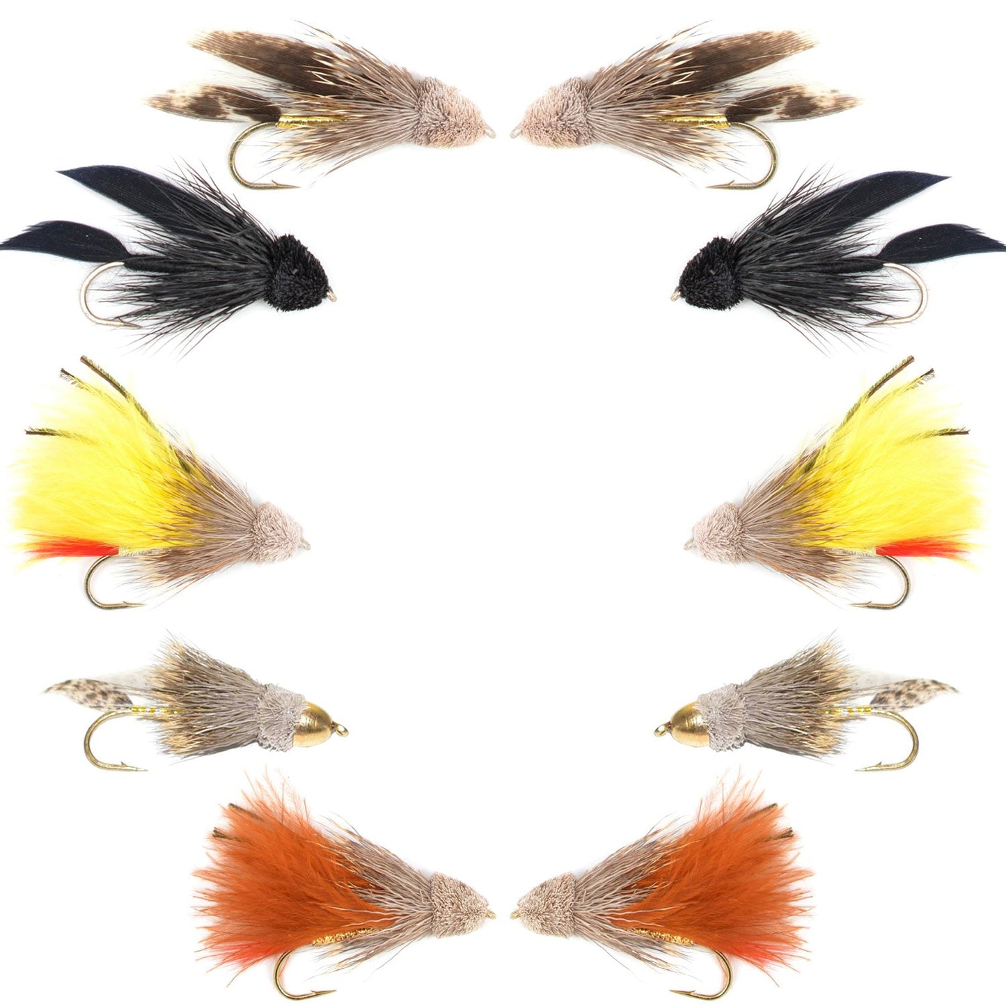 Basics Collection - Muddler Minnow Streamers - 10 Flies - Size 4 and 6