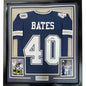 Framed Autographed/Signed Bill Bates 35x39 Dallas Dark Blue Football Jersey PSA/DNA COA