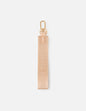 Beige Oversized Logo Keychain
