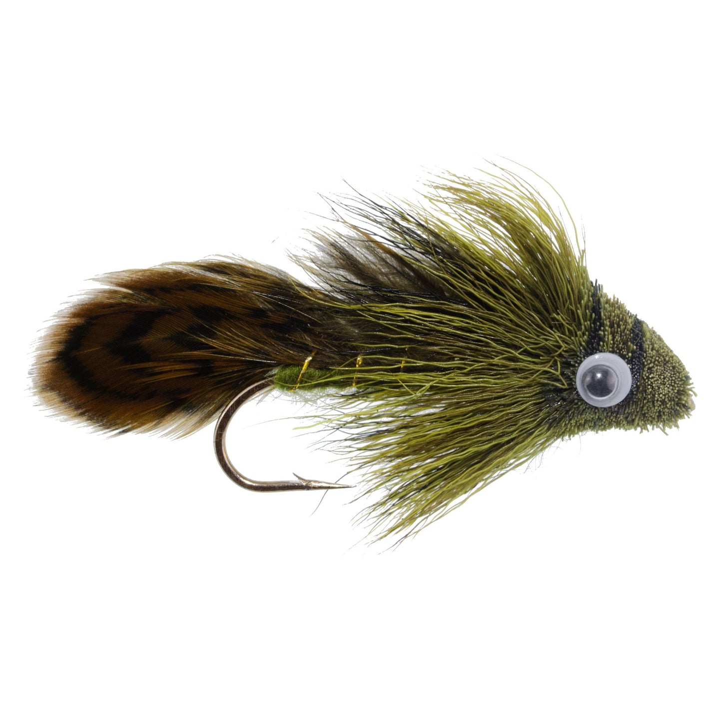 Big Eye Olive Sculpin Streamer Fly - 6 Flies - Hook Size 2