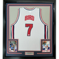 Framed Autographed/Signed Larry Bird 35x39 United States USA White 1992 Dream Team Basketball Jersey JSA COA