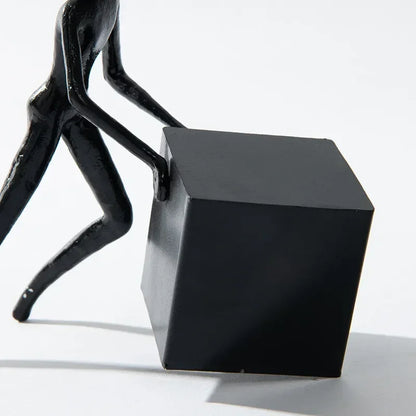 Black Matte Cube Sculpture