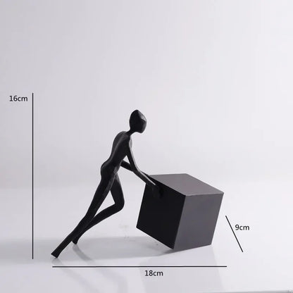 Black Matte Cube Sculpture