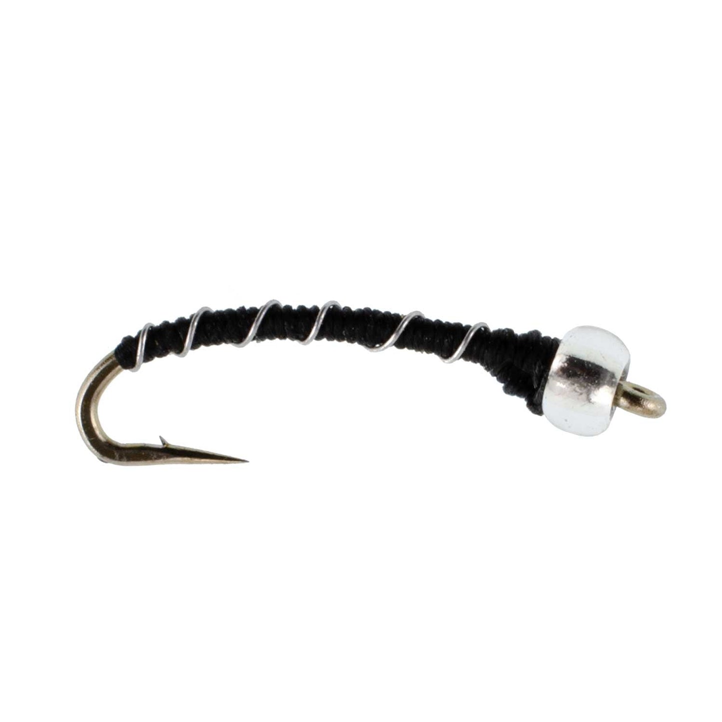 Black Mercury Midge - Glass Bead Head - 6 Flies Size 22