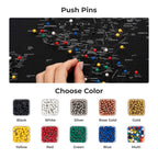 World Map on Canvas - Black