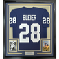 Framed Autographed/Signed Rocky Bleier 35x39 66 Nat'l Champs Notre Dame Blue College Football Jersey JSA COA