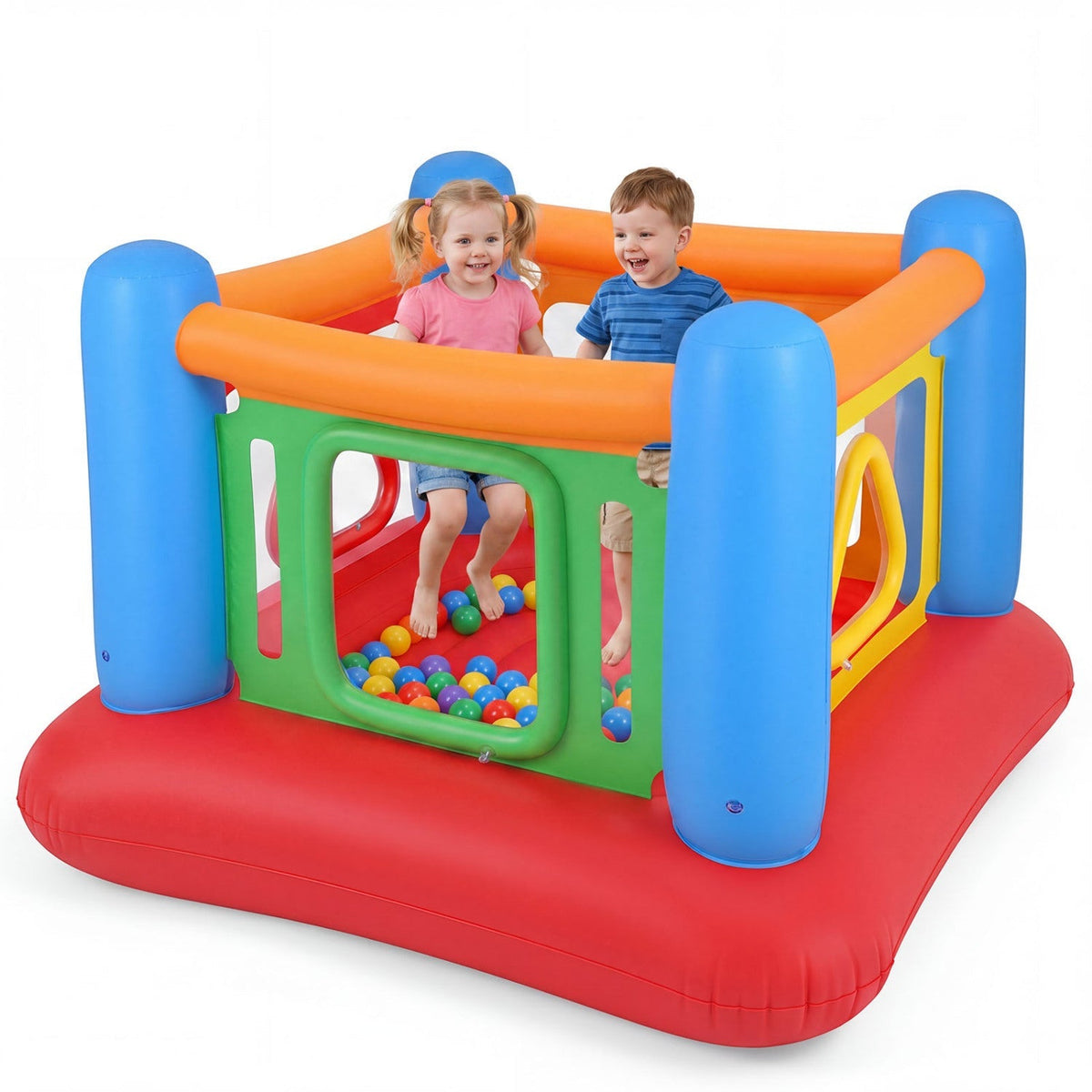 Inflatable Bounce House for Kids with Transparent Side Walls