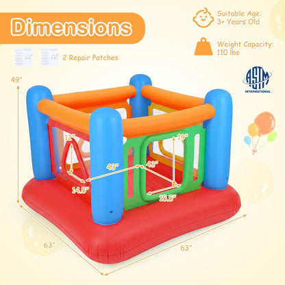 Inflatable Bounce House for Kids with Transparent Side Walls