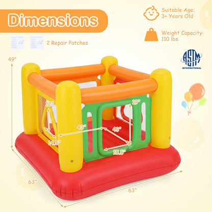 Inflatable Bounce House for Kids with Transparent Side Walls