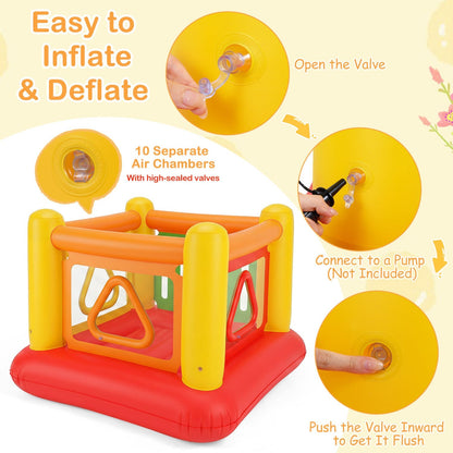Inflatable Bounce House for Kids with Transparent Side Walls