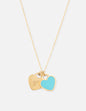 Blue Enamel Heart Logo Necklace