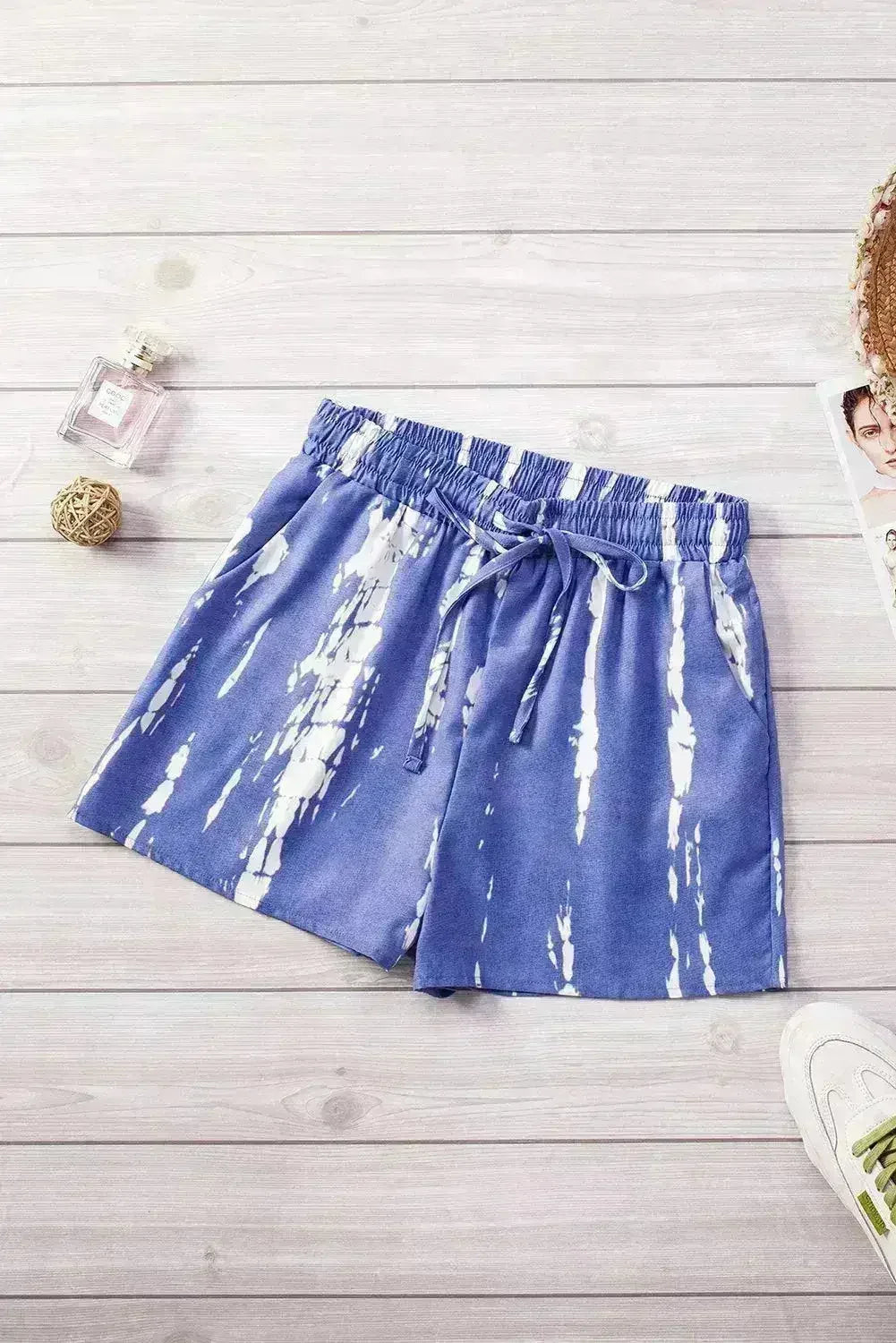 Tie Dye Drawstring Shorts - Boho Chic Summer Style