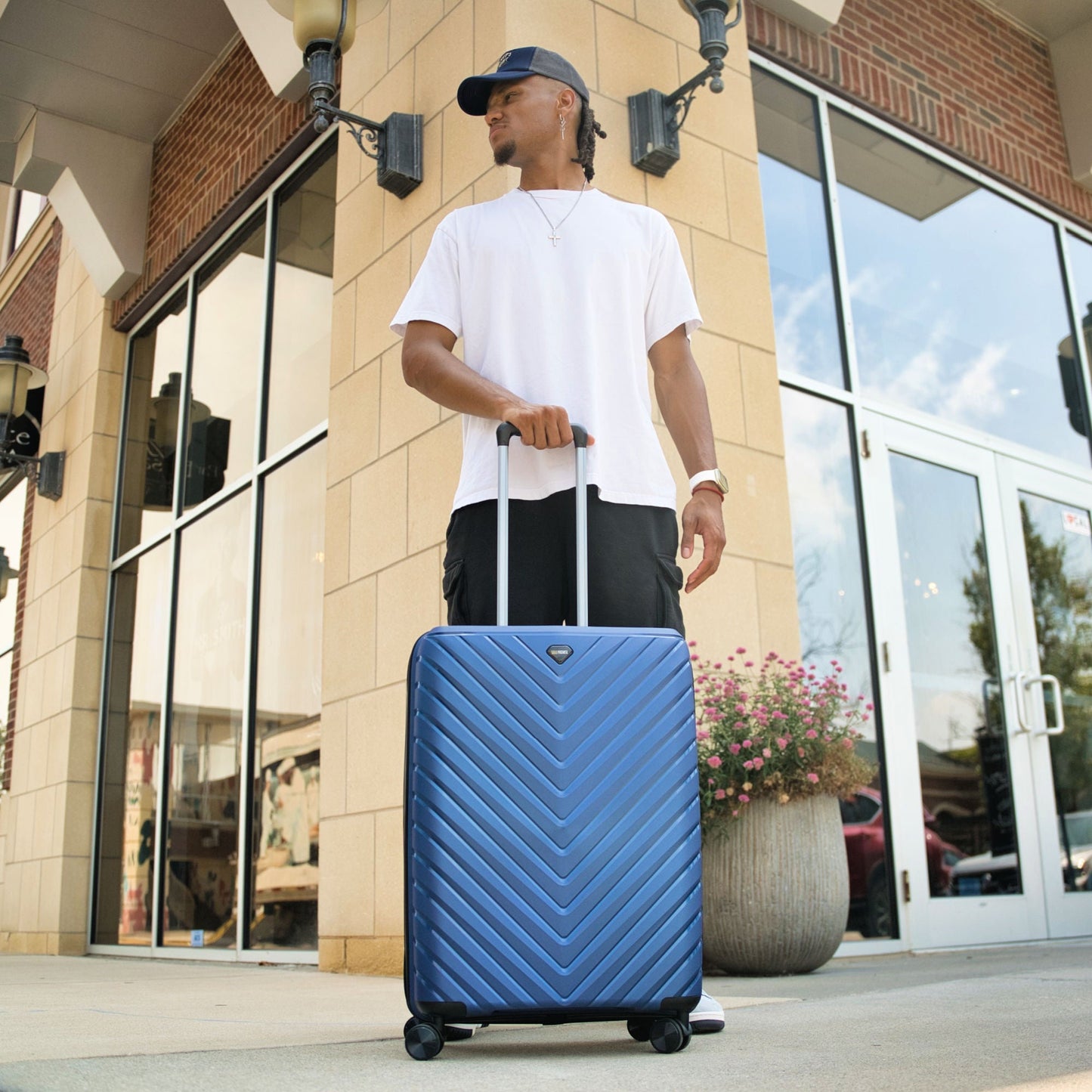24-inch Blue Hardcase Roller Luggage
