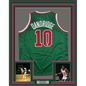 Framed Autographed/Signed Bob Dandridge 35x39 Milwaukee Green Basketball Jersey JSA COA