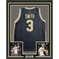 Framed Autographed/Signed Braden Smith 35x39 Purdue Black College Basketball Jersey JSA COA