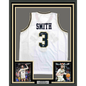 Framed Autographed/Signed Braden Smith 35x39 Purdue White College Basketball Jersey JSA COA