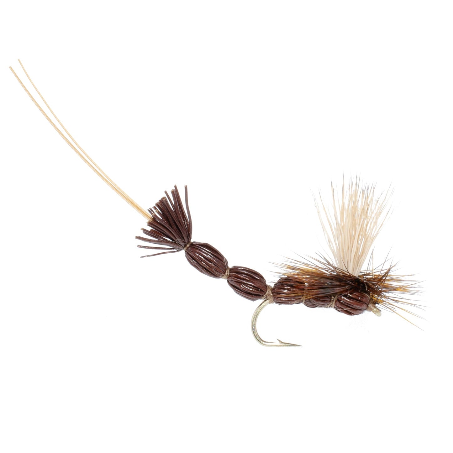 Brown Para Drake Extended Body Dry Fly - 12 Flies Size 12
