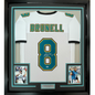 Framed Autographed/Signed Mark Brunell 35x39 Jacksonville White Football Jersey Beckett BAS COA