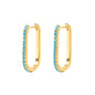Color Zircon Earrings For Women 925 Sterling Silver Earrings Hoops Pendientes Plata Piercing Gold Jewelry