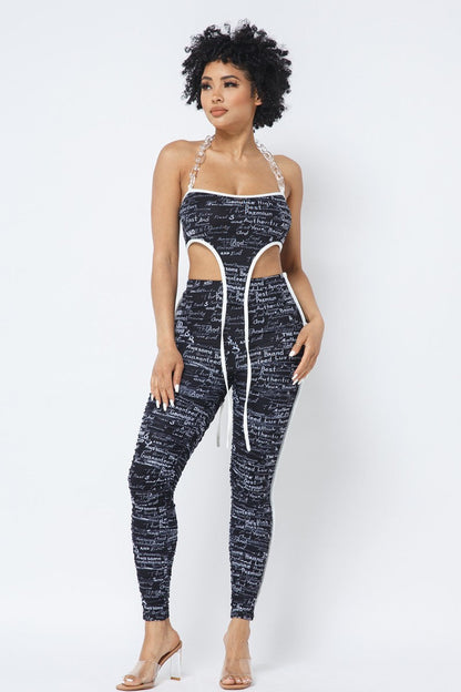 “Logic” Black Leggings Set