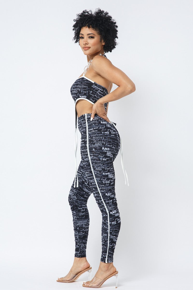 “Logic” Black Leggings Set