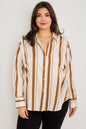 Vertical Stripe Button Down Blouse