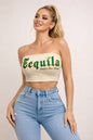 Tequila Graphic Bandeau Tube Top