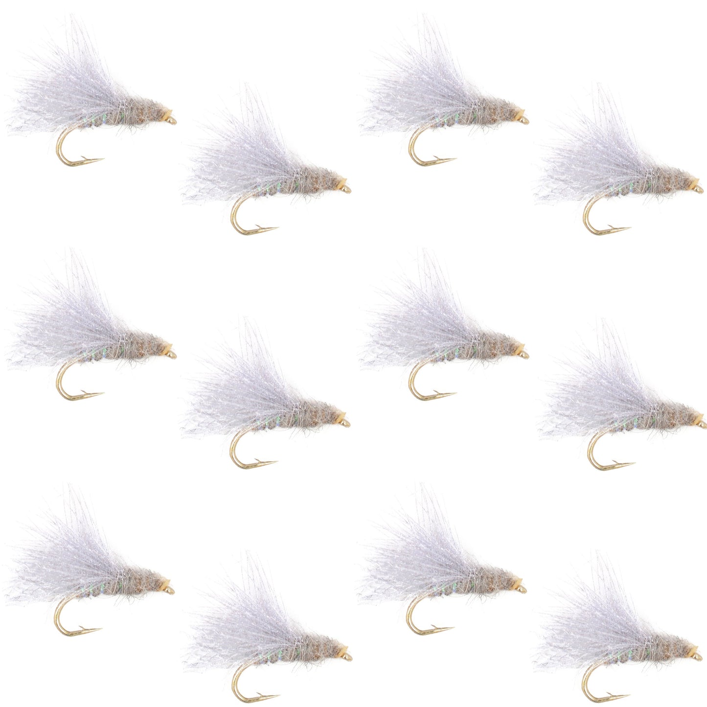 CDC Baetis Emerger BWO Wet Fly Fishing Flies - 1 Dozen Flies Hook Size 16